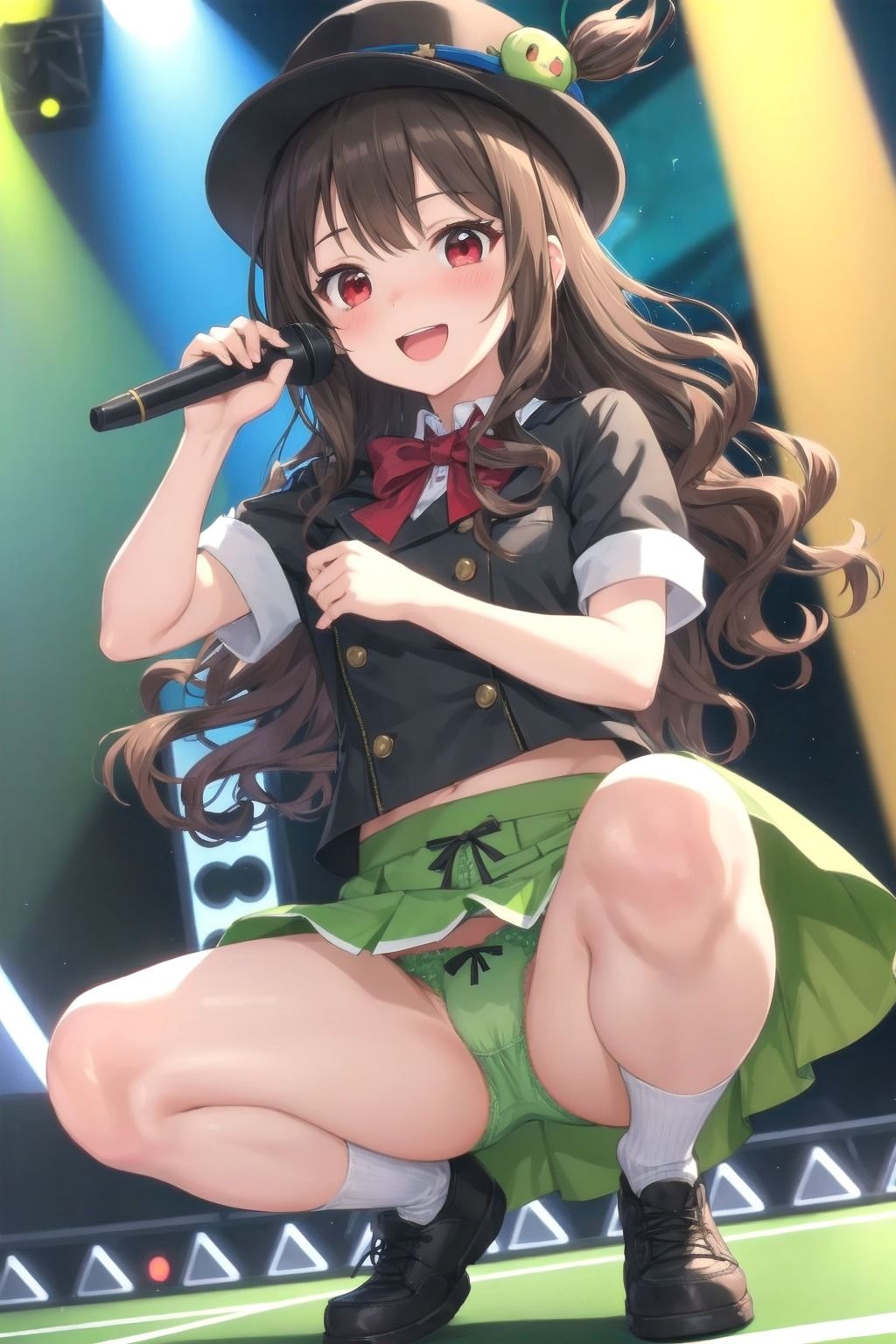 パンチラアイドル！緑衣装編 画像2