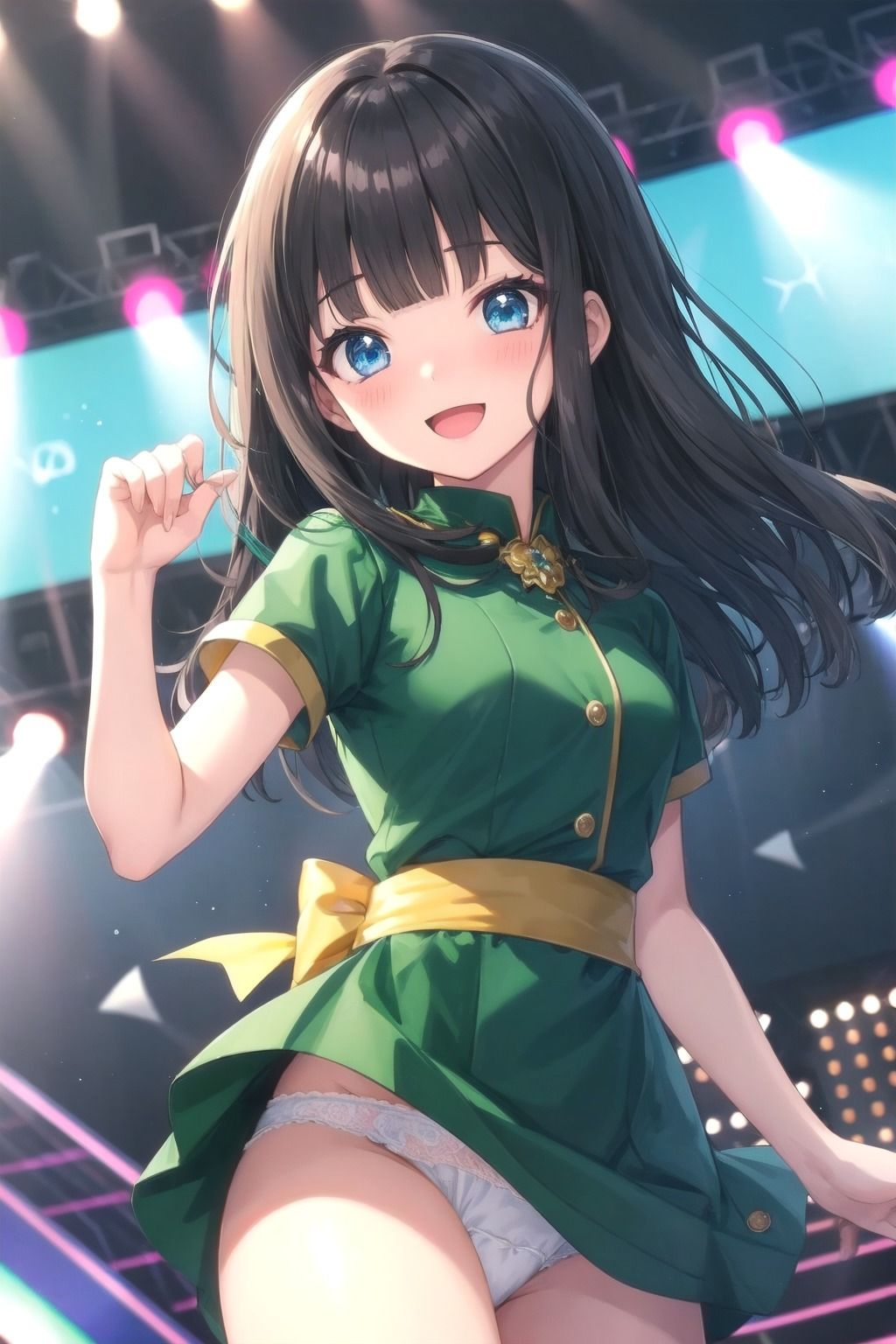 パンチラアイドル！緑衣装編 画像3