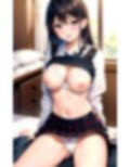 エッチな表情で教師を誘惑する色白淫らな巨乳美女 画像1