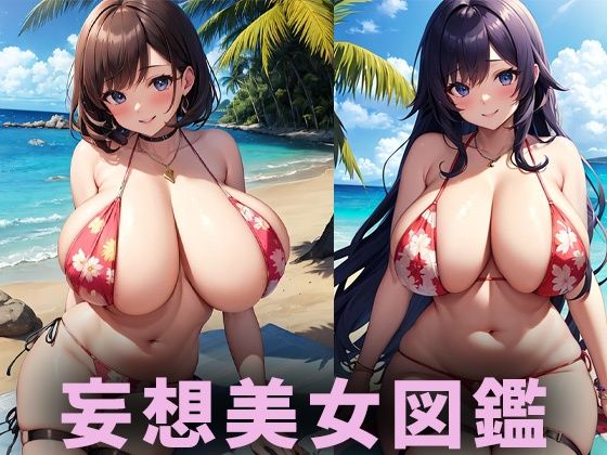 【爆乳水着美女【妄想イラスト美女図鑑vol.113】】