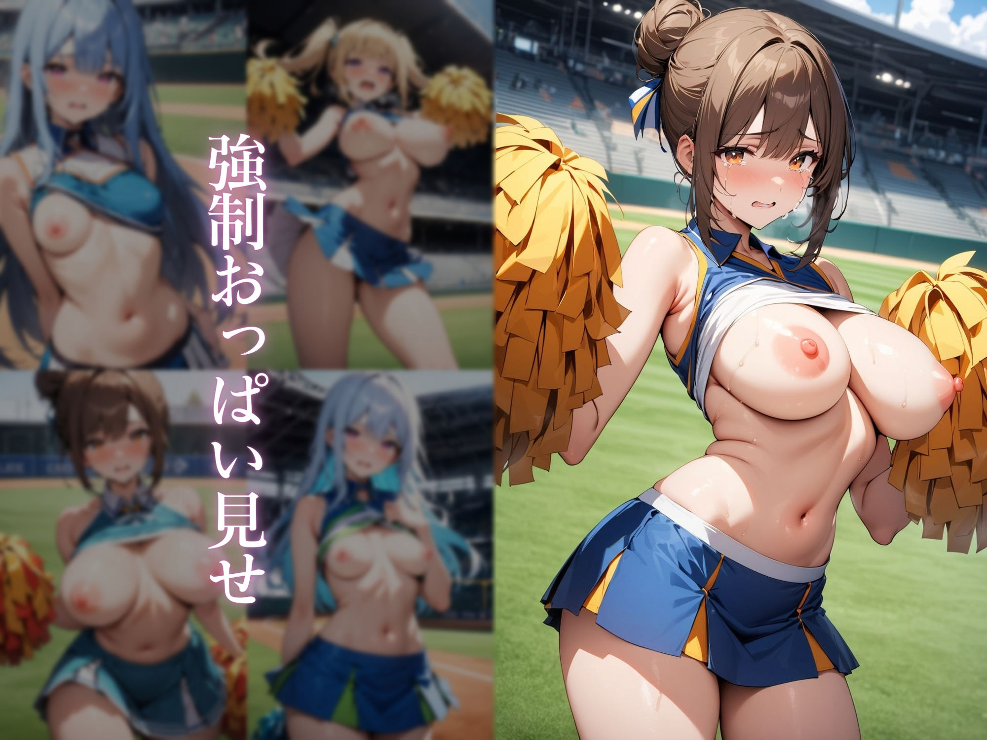 甲子園で応援が足りないJKチアガールを緊縛して観客の前で公開セックスした件 画像2