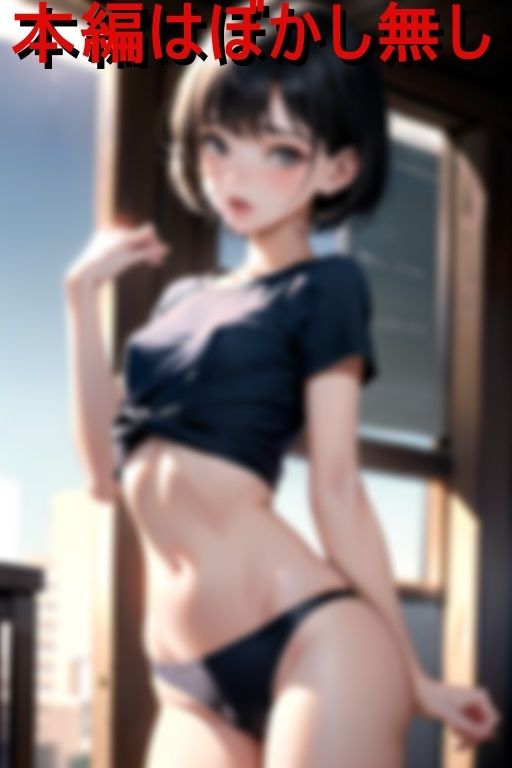 貧乳つるぺたブルマ女子に夏休みの校内で個人補習で性教育