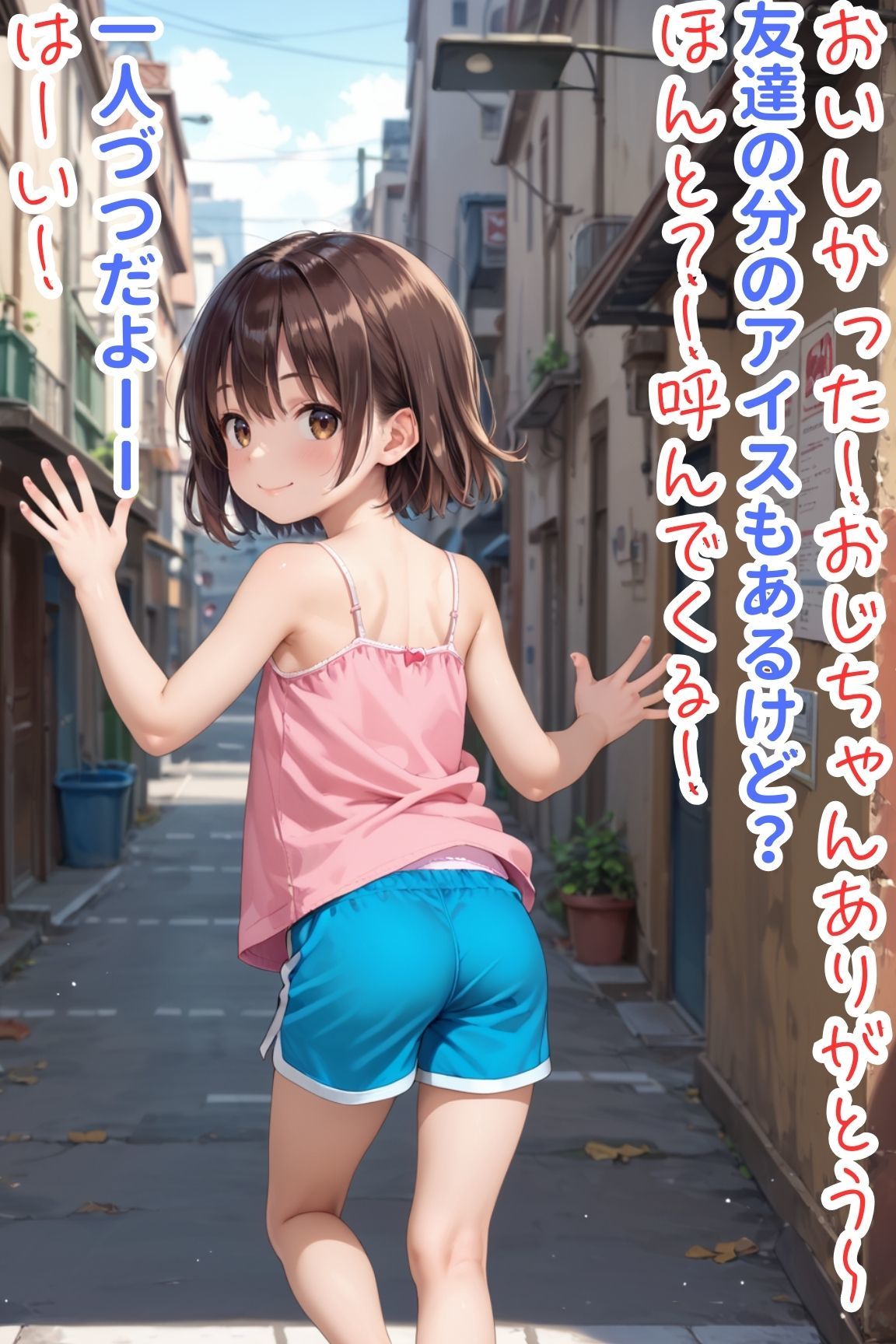 ちっぱい少女に目隠しイタズラ