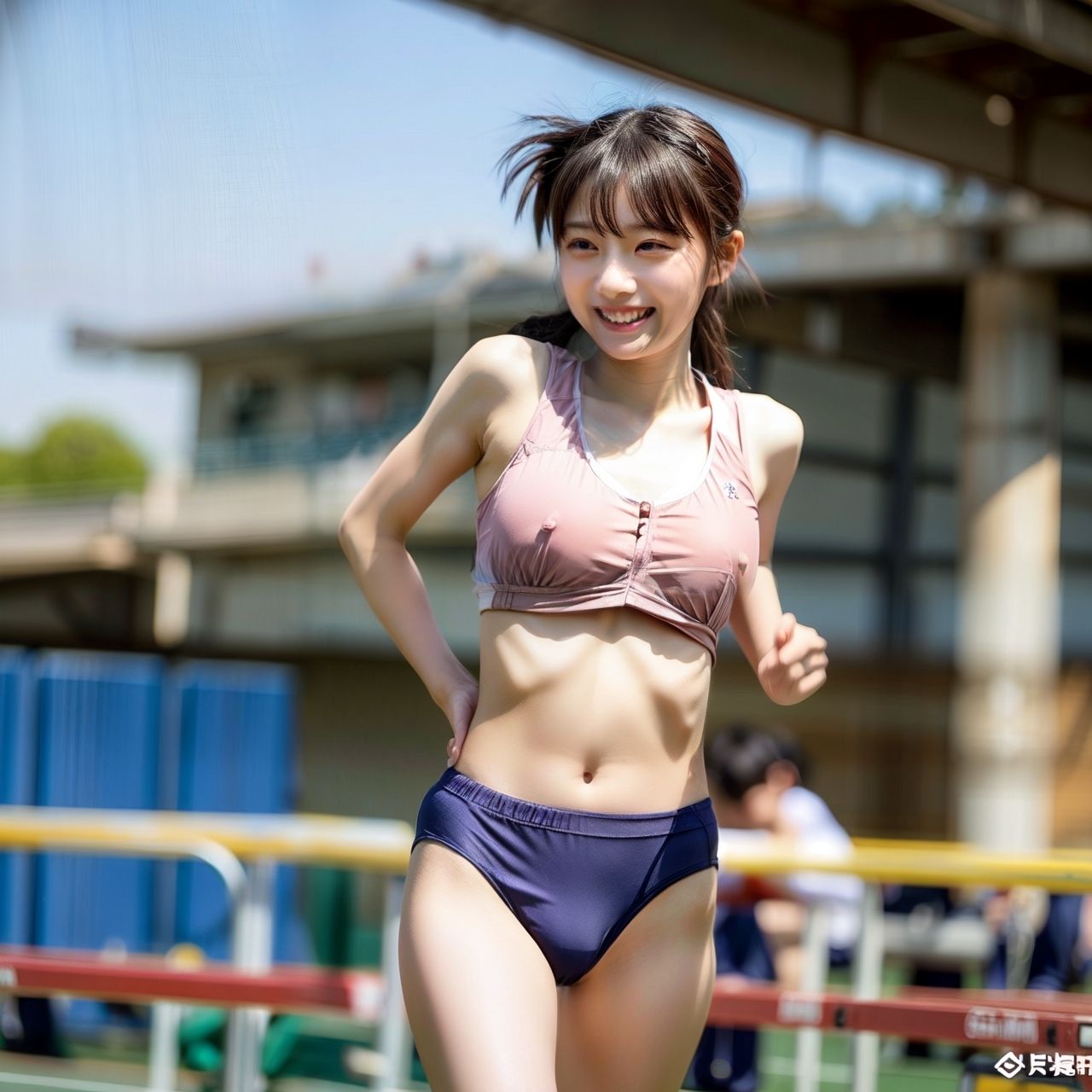 乳首がたってるアスリート陸上女子 130p 画像2