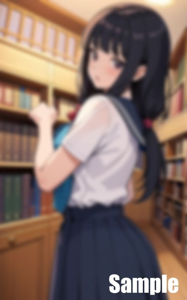 真面目な女学生が図書館で人目を忍んですること1