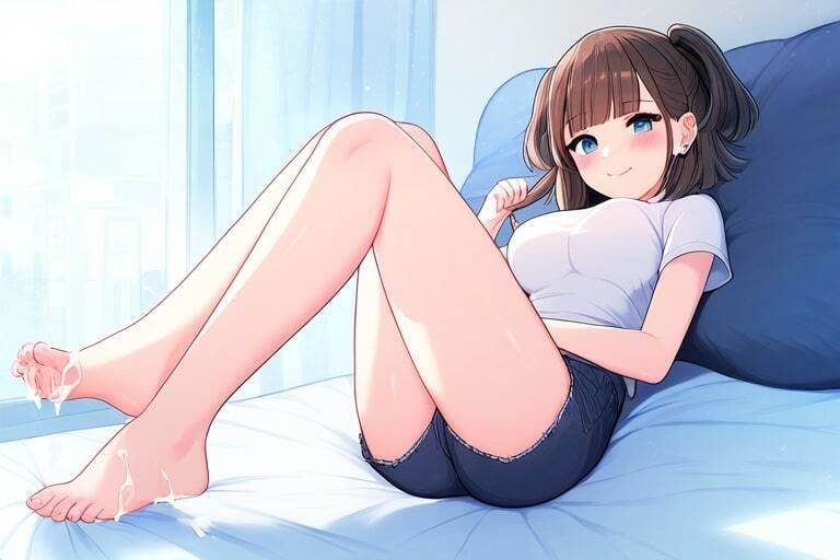 後輩の女の子に言葉責めしてもらいながら足コキでイク 〜センパイのアソコもうガチガチですね〜 画像2