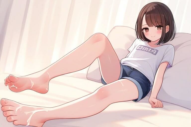 素足の綺麗な女の子の足をオカズにシコる〜変態。ヘンタイ。へんたーい〜_6