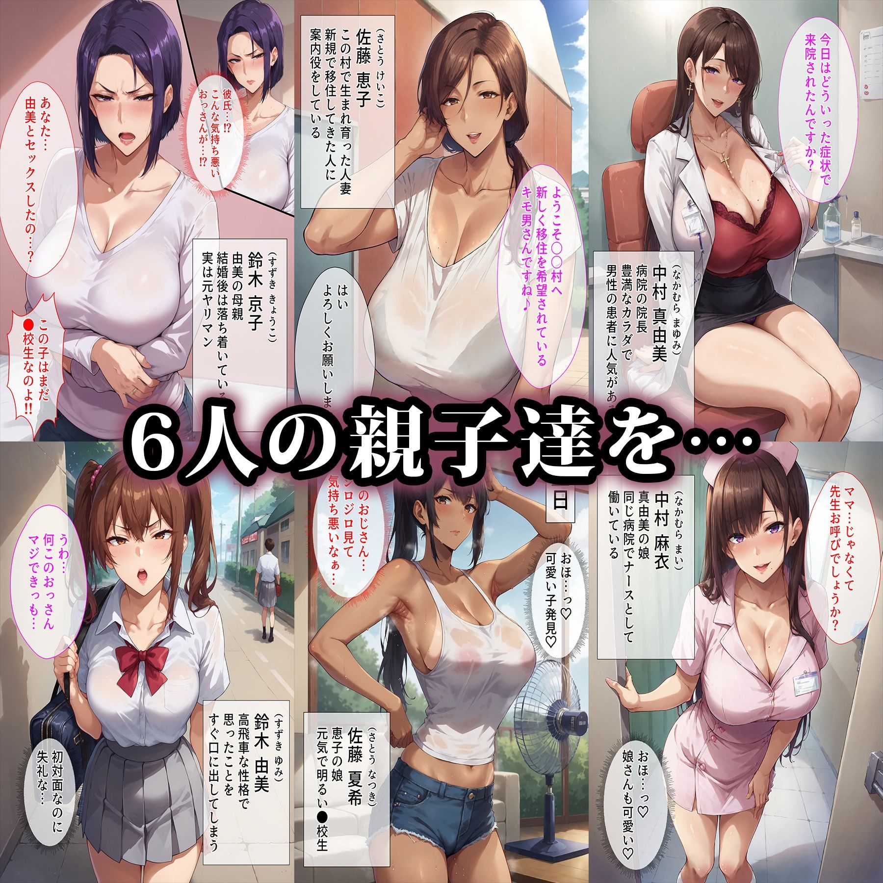 催●おじさんに支配された女達〜親子丼編のエロ画像（1/10）1