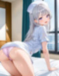 ナースの四つん這いパンチラ 画像2