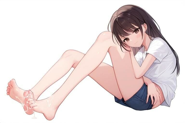 ツインテ女の子のそっけない足コキ〜おじさんあんま動かないでよ。おち〇ぽシゴけないでしょ〜_11