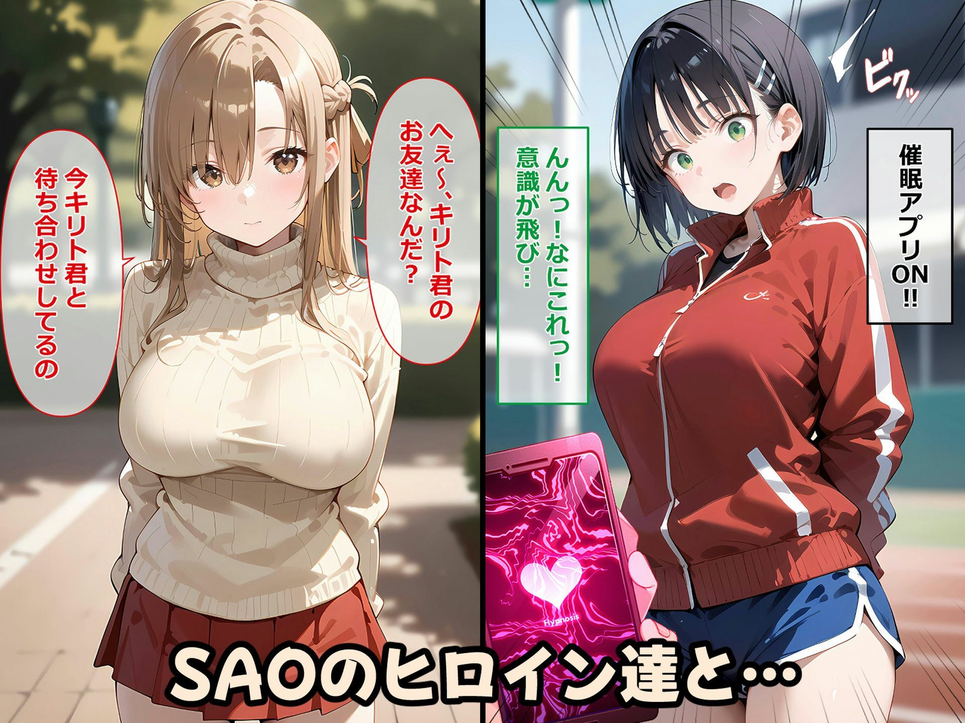 SAOのヒロイン達と汗だく孕ませHする話 画像1