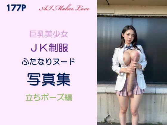 巨乳美少女JK制服ふたなりヌード写真集立ちポーズ編