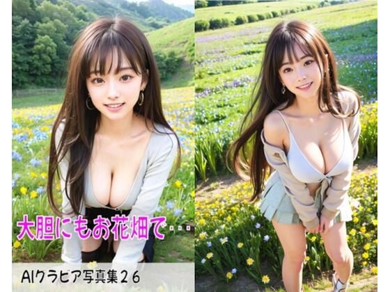 AIグラビア写真集26〜大胆にもお花畑で・・・〜