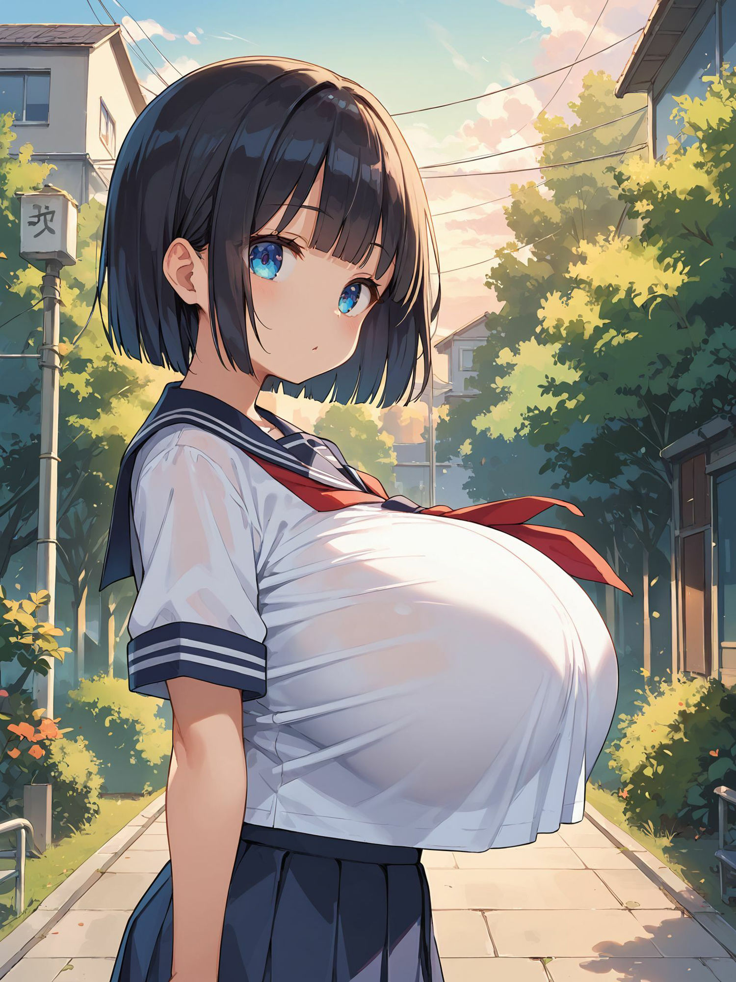 巨乳セーラー服少女との放課後の記録2_2