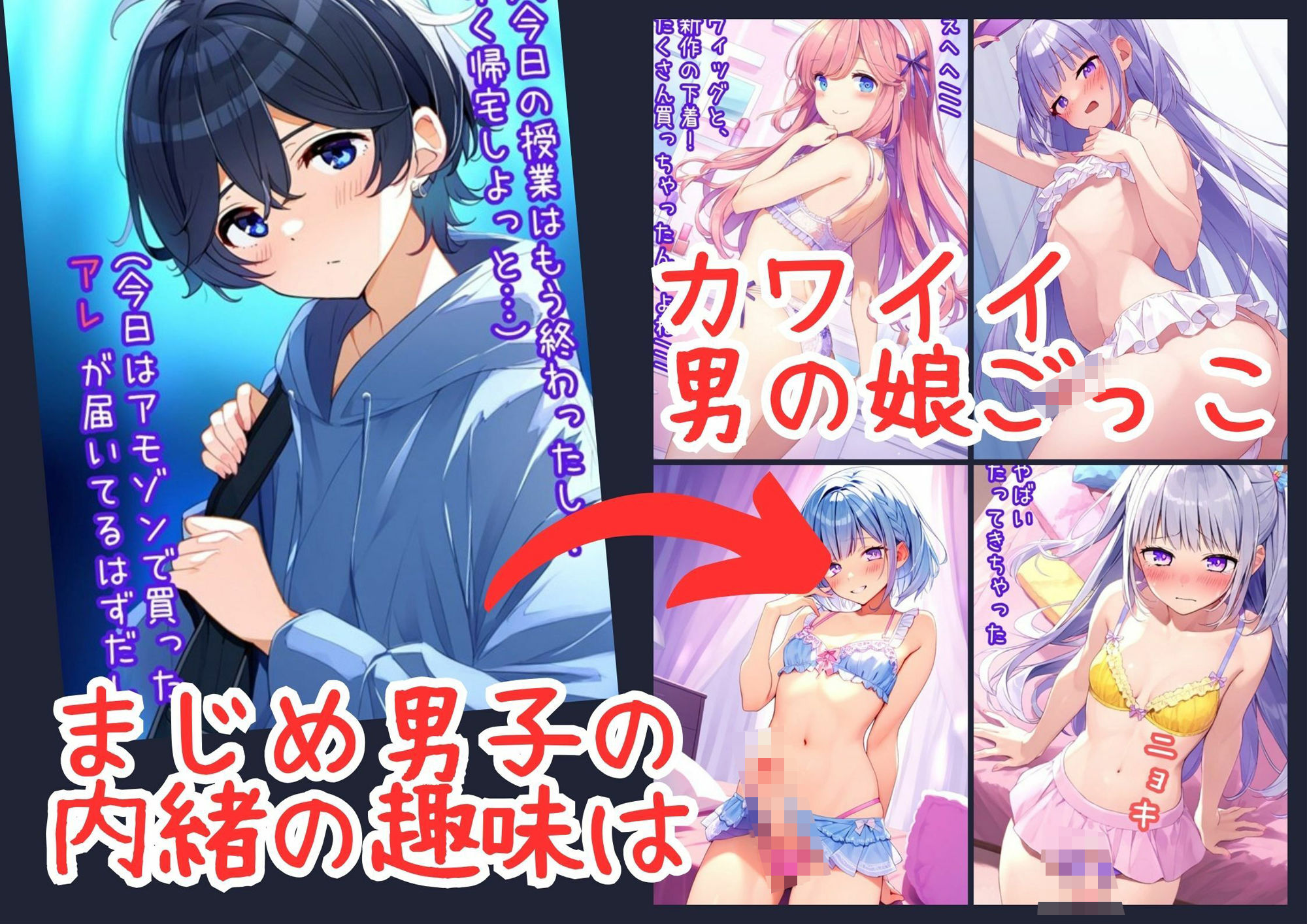 【TS女体化まじめ男子・セリフ付】キモおじさんに可愛がられ連続絶頂メス化・学園や風俗に紛れ込みビッチの花火を打ち上げる！500枚_2