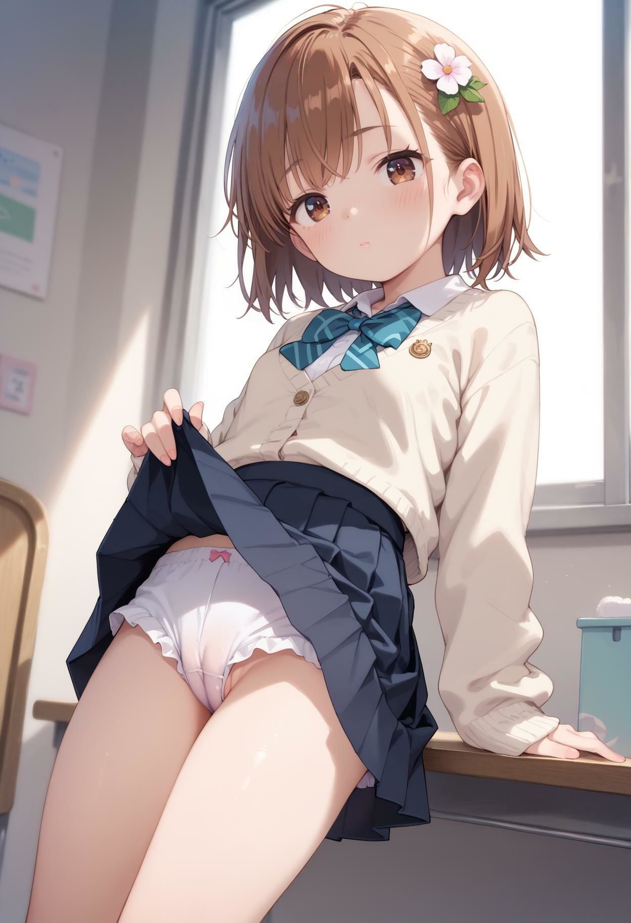 【今日のパンティ見せてください】女子校生になった御◯美◯ 画像1