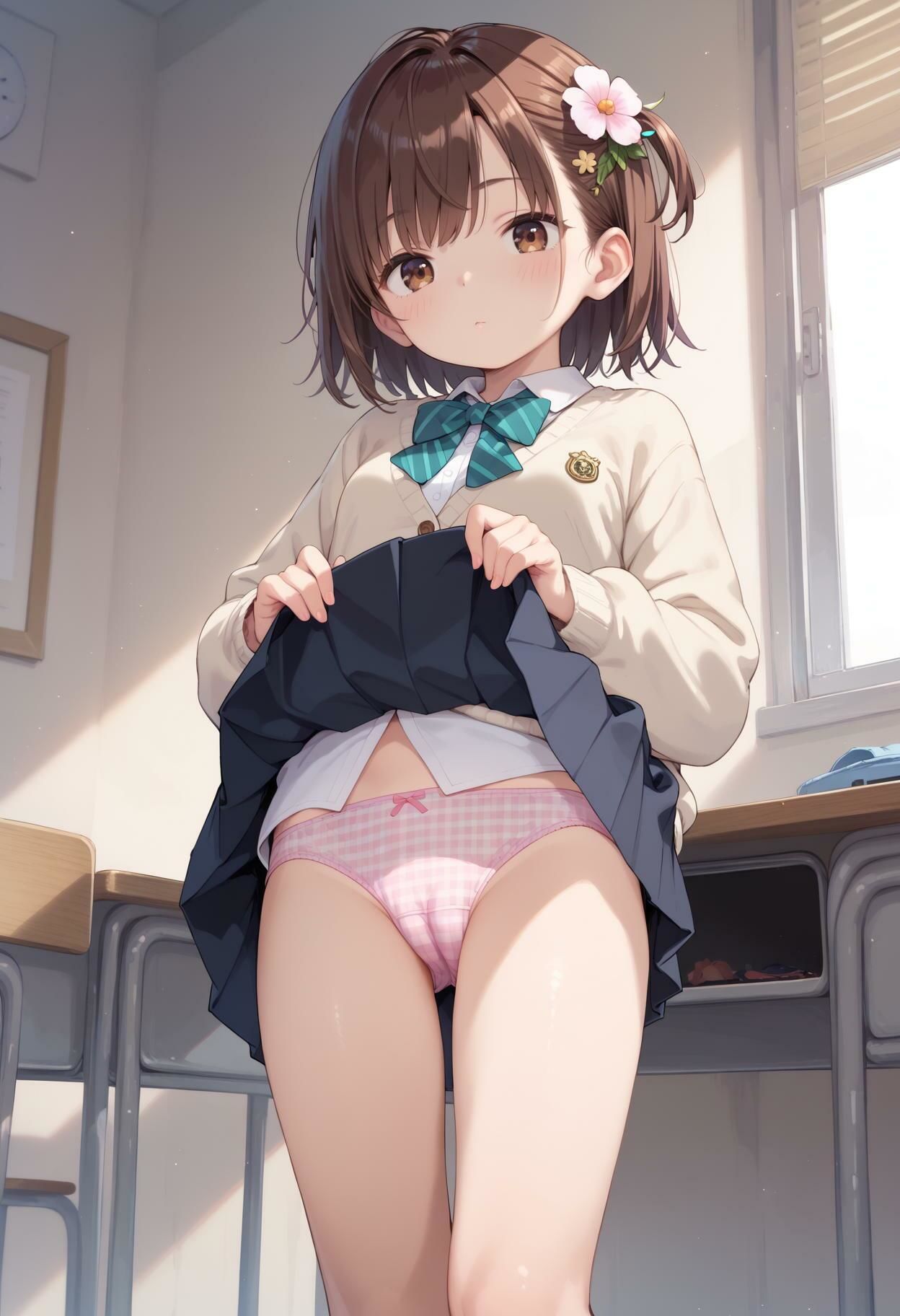 【今日のパンティ見せてください】女子校生になった御◯美◯