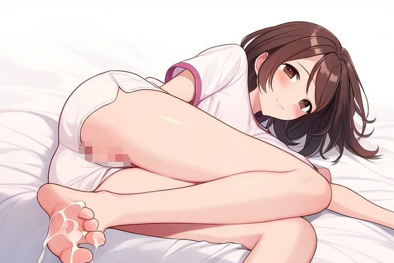 舌たらずな女の子で足コキ〜身体にぶっかけ〜_3