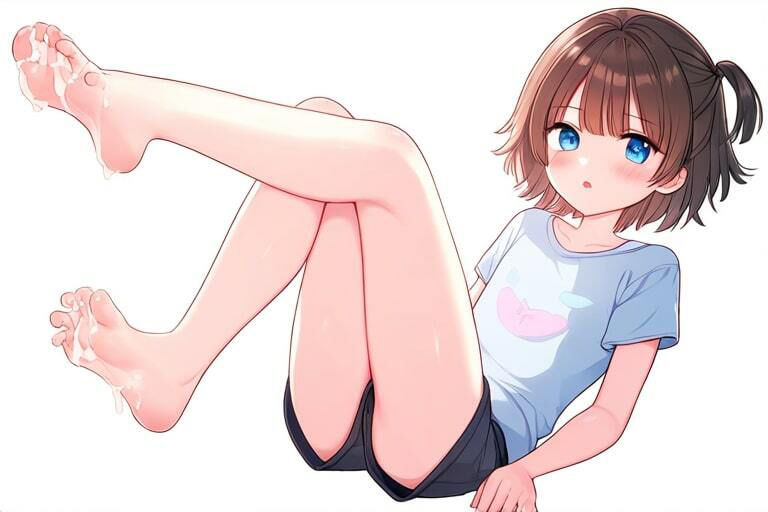 Sっ気のある女の子に足コキ〜全身にぶっかけまくる〜 画像5