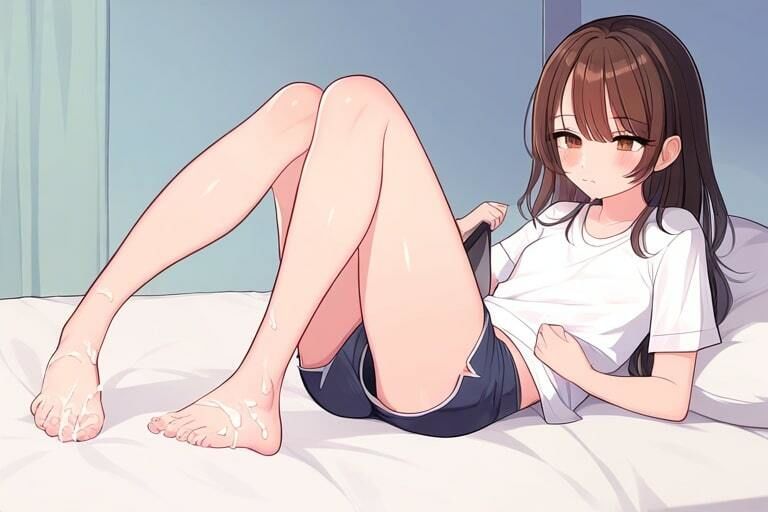 膨らみかけな女の子は抜ける〜無表情で足コキ〜 画像1