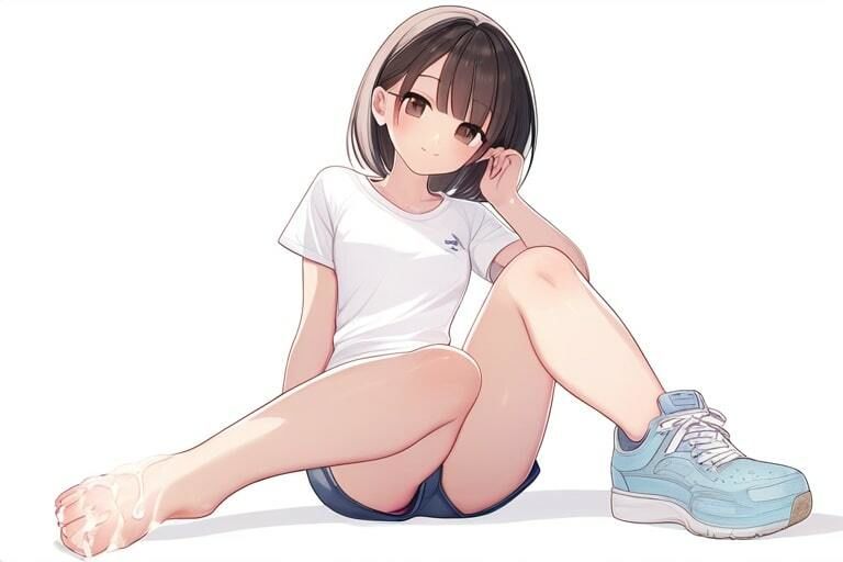 膨らみかけな女の子は抜ける〜無表情で足コキ〜7