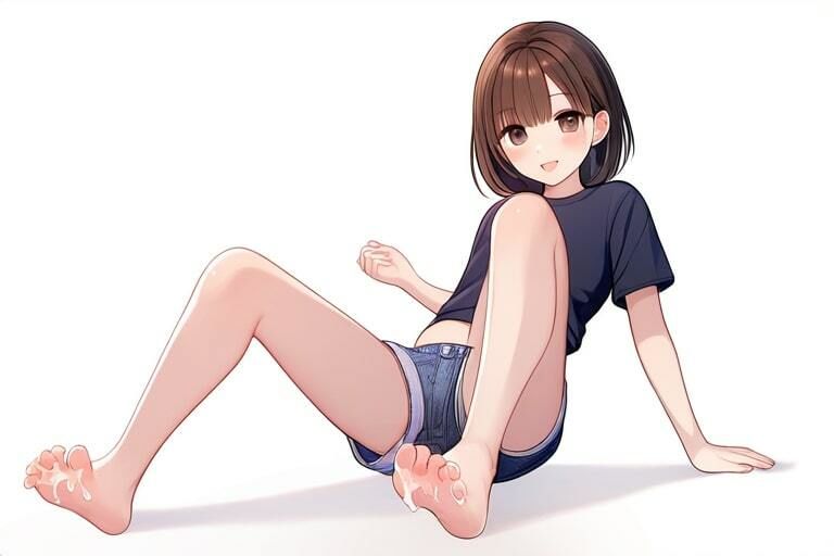 膨らみかけな女の子は抜ける〜無表情で足コキ〜_11