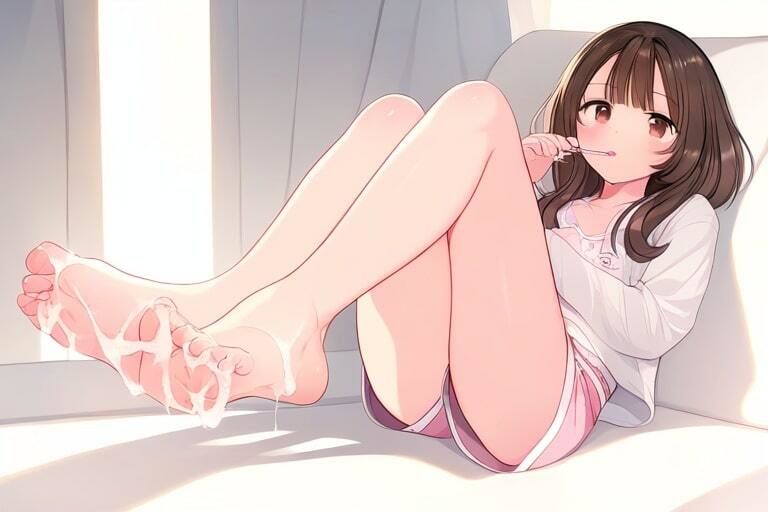 おませな女の子はエッチに興味津々〜足コキっていうんだよ〜_11