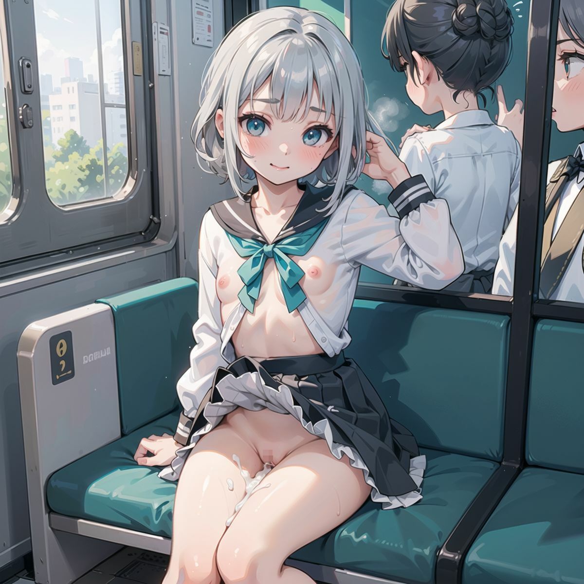 ノーパン美少女、電車●漢03 画像10