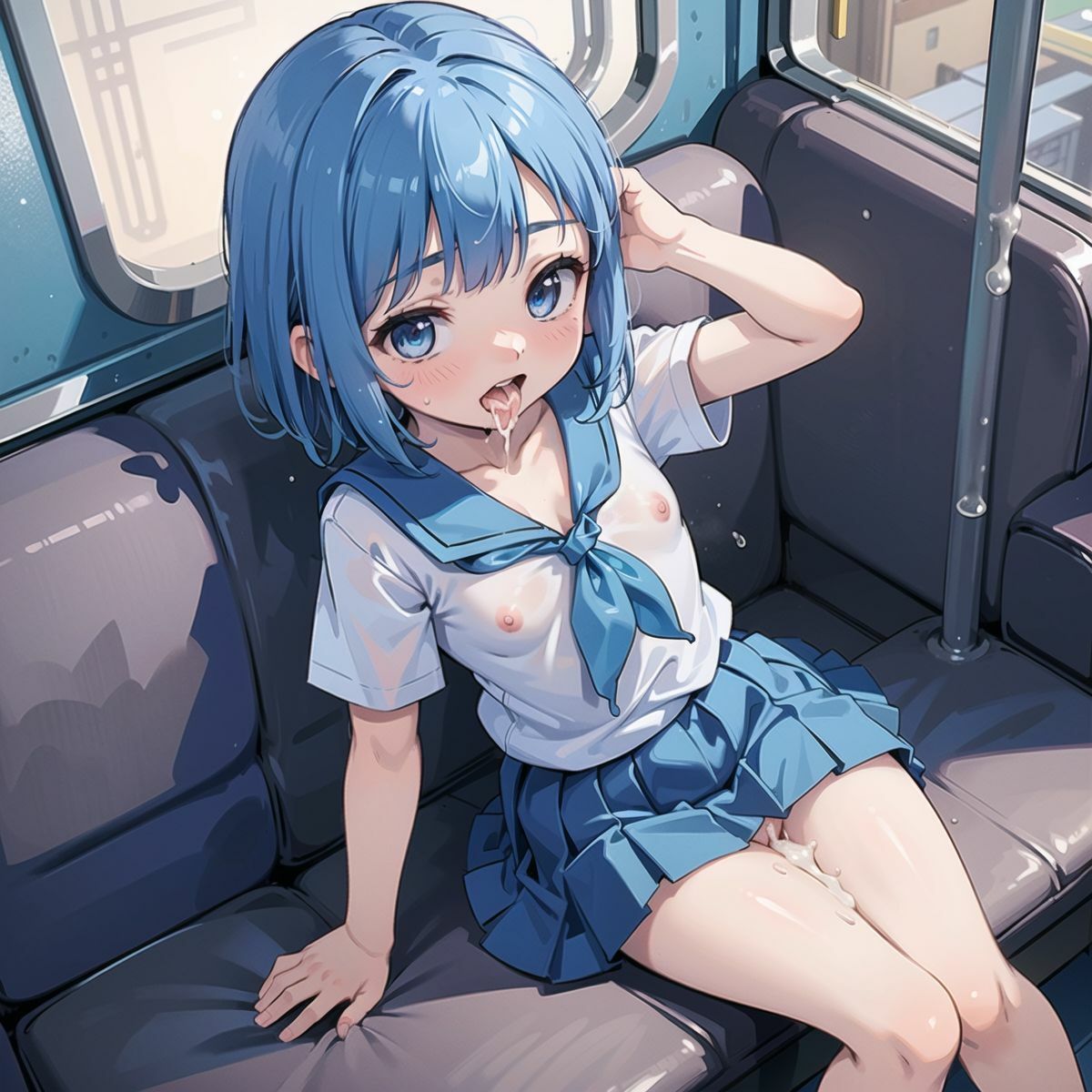 ノーパン美少女、電車●漢04 画像3