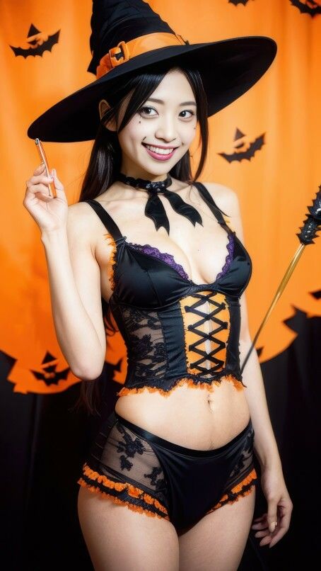 誘惑のハロウィンナイト:セクシーランジェリーコスプレ集 Vol.1 画像1