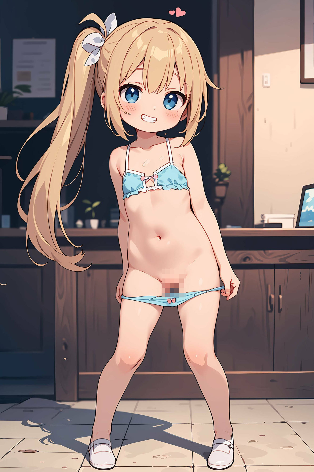 近所の女の子が水着や下着を見せびらかしに来るんだがせっかくなのでパンツをおろしてもらった