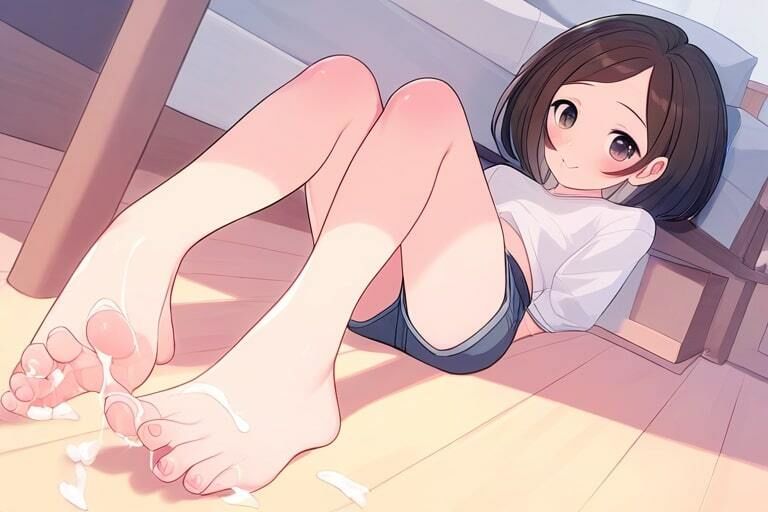 女の子の臭い足の匂いでイク！〜気持ちいいぶっかけの時間だよ〜7