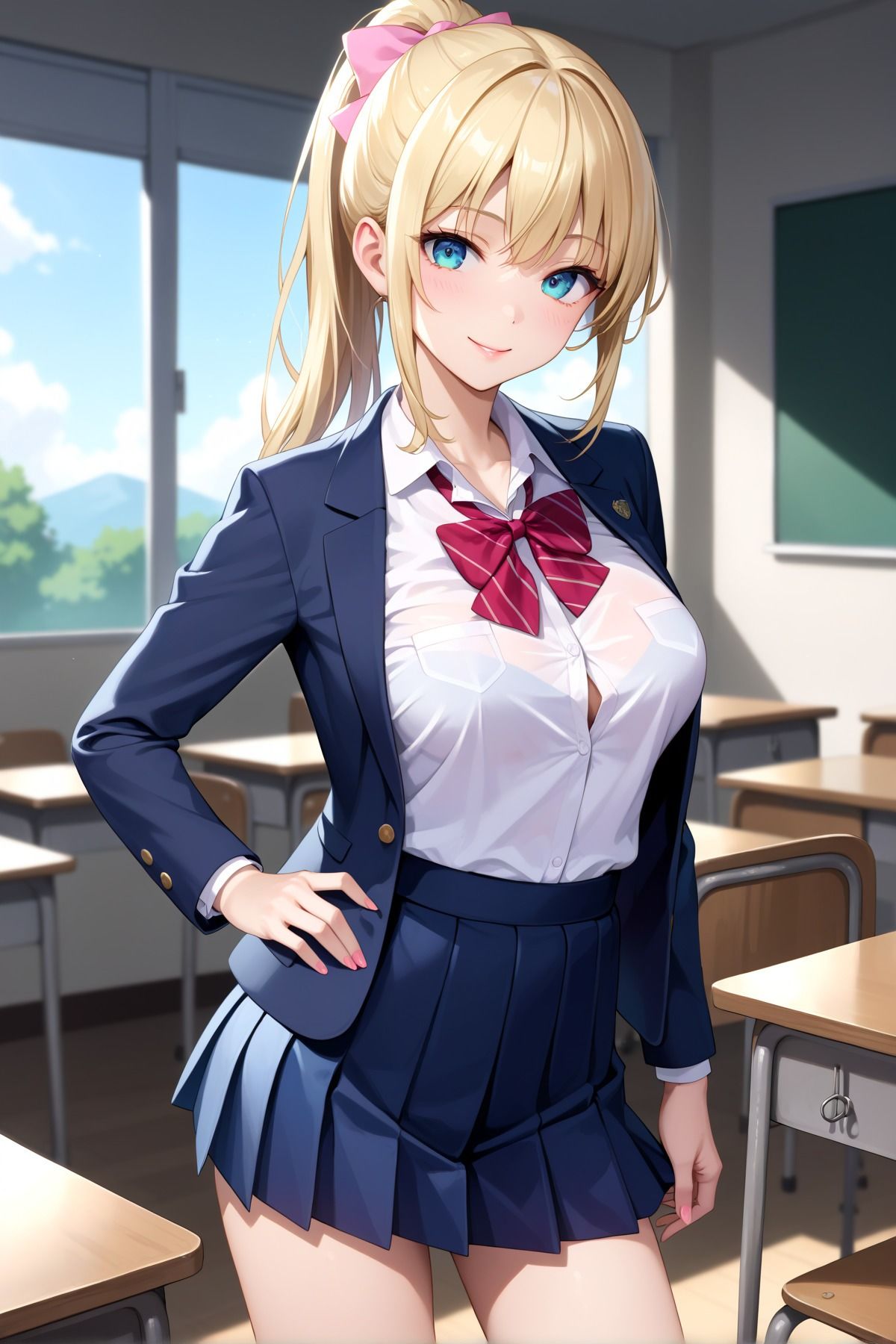 金髪制服少女の学園生活 画像1