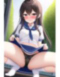 女子〇生の恥ずかしいガニ股しゃがみ 画像1