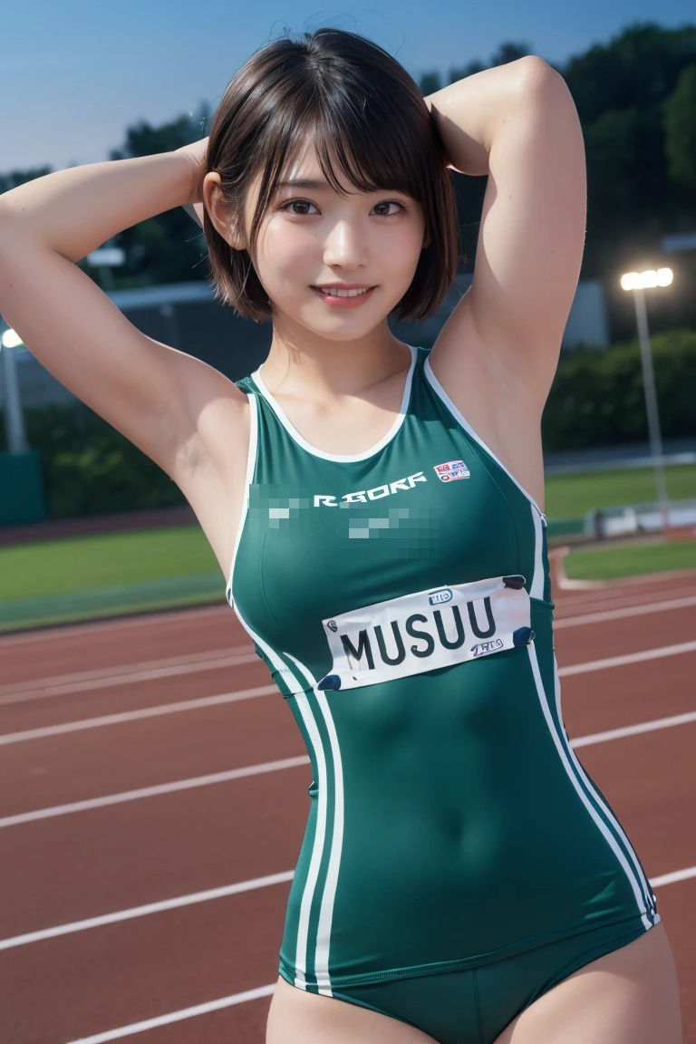 スポーツ美女の汗ばむ脇 画像3