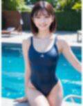 スクール水着で微笑む美女 画像3