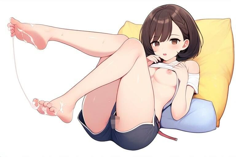 黒髪ショートカットの女の子の足コキ〜気持ちいいこといっぱい〜_11