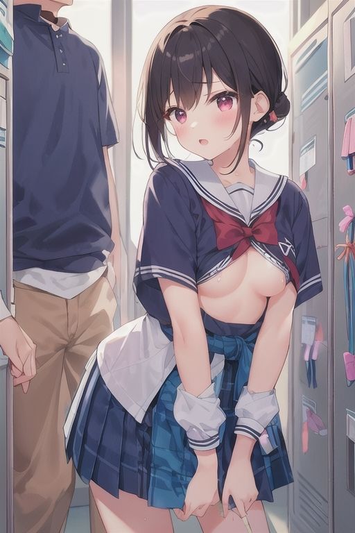 更衣室が男女共用？！かわいいおっぱい見放題！イラスト集3 画像7