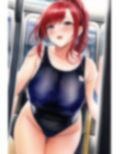 スク水女さん仕方なく電車で生着替え 画像5