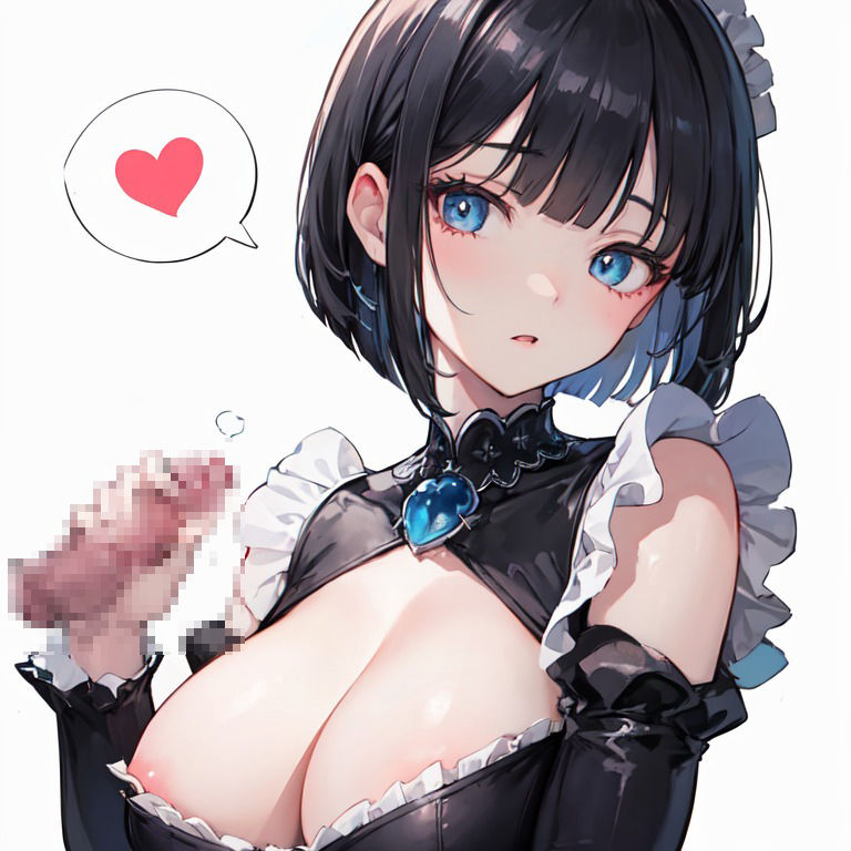 手でしてくれる巨乳メイド 画像3