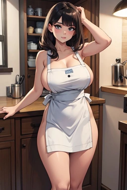 巨乳ギャルの裸エプロン