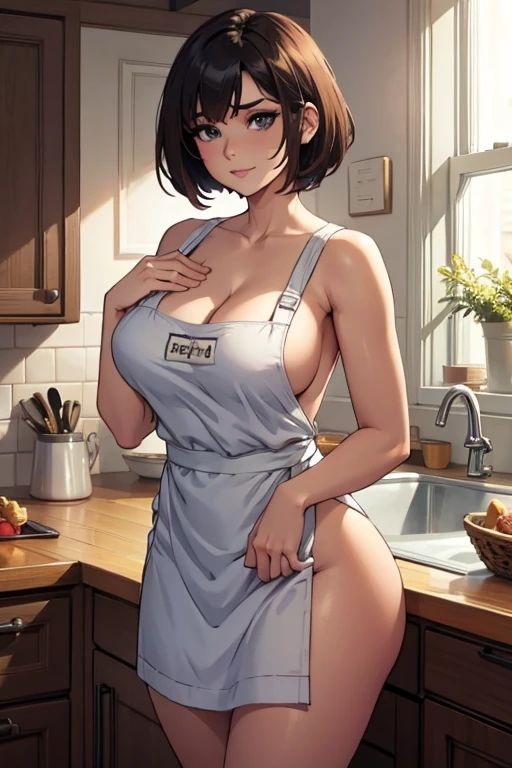 巨乳ギャルの裸エプロン