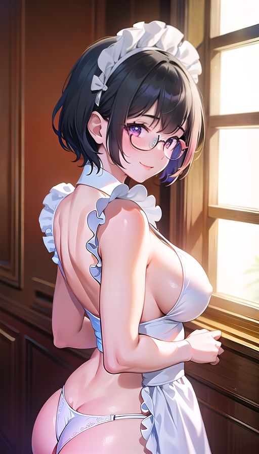 黒髪巨乳美人メイド_2