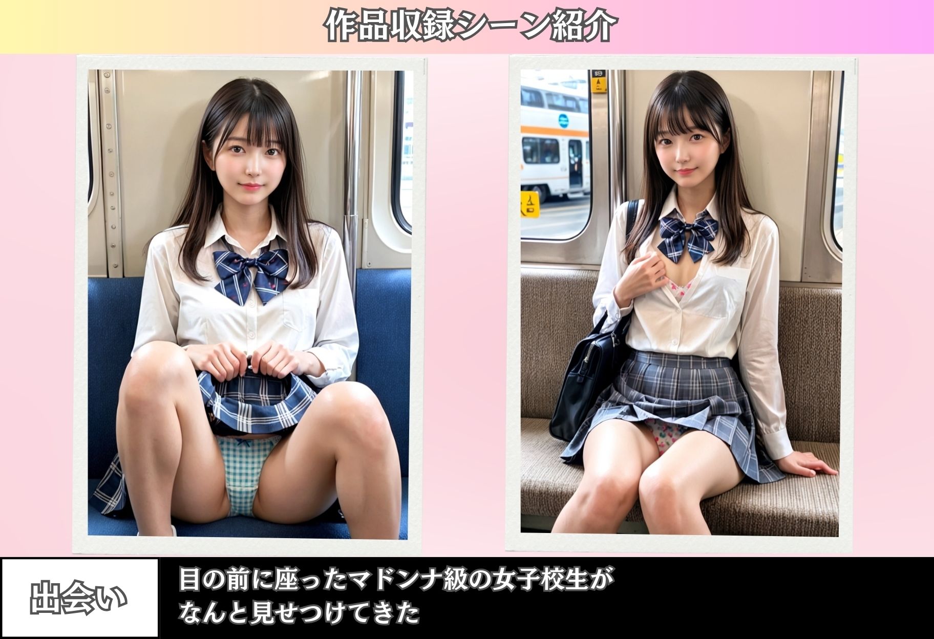 電車通学女子校生見せつけ