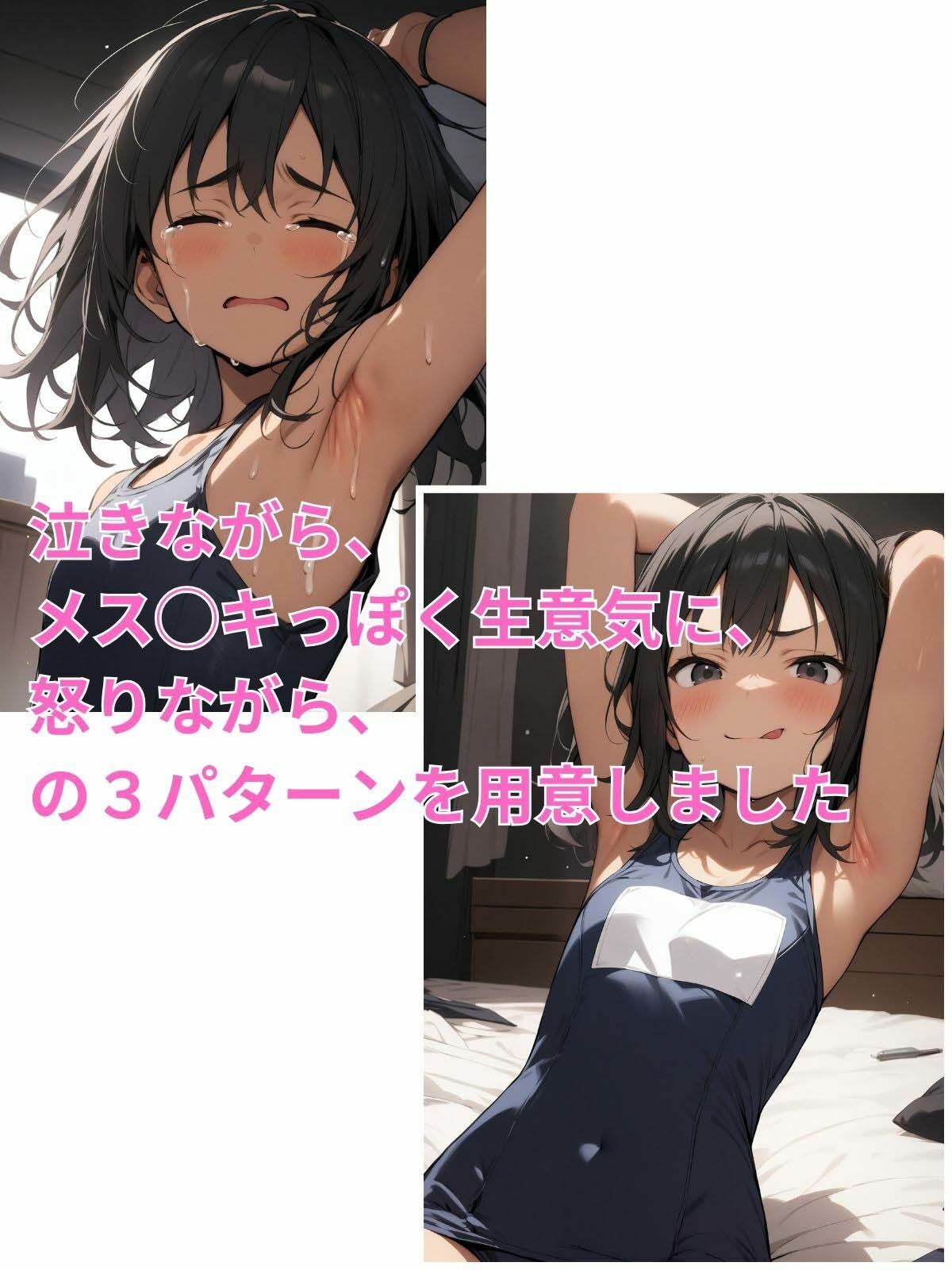 スク水少女と腋見せエッチ