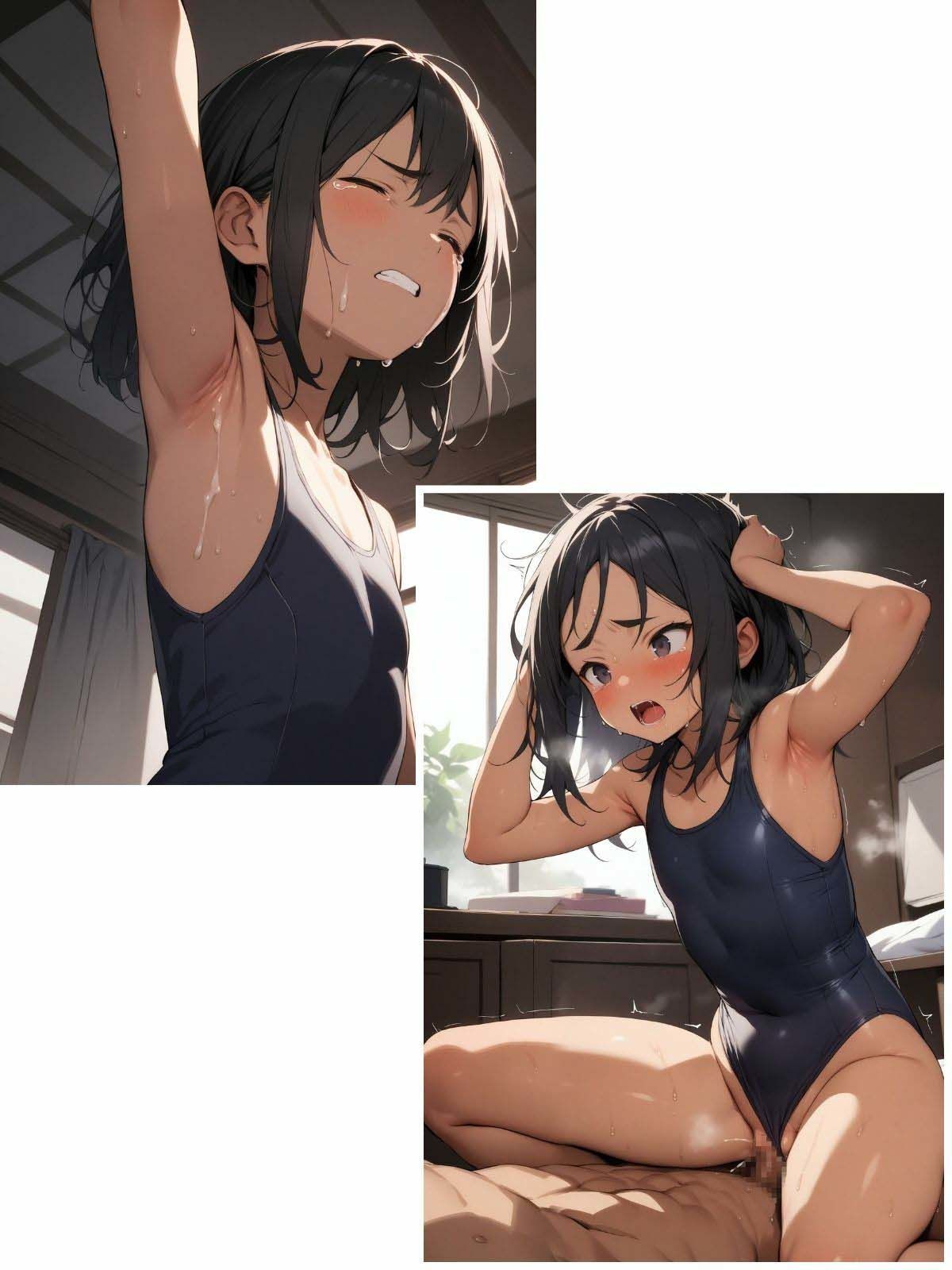 スク水少女と腋見せエッチ10