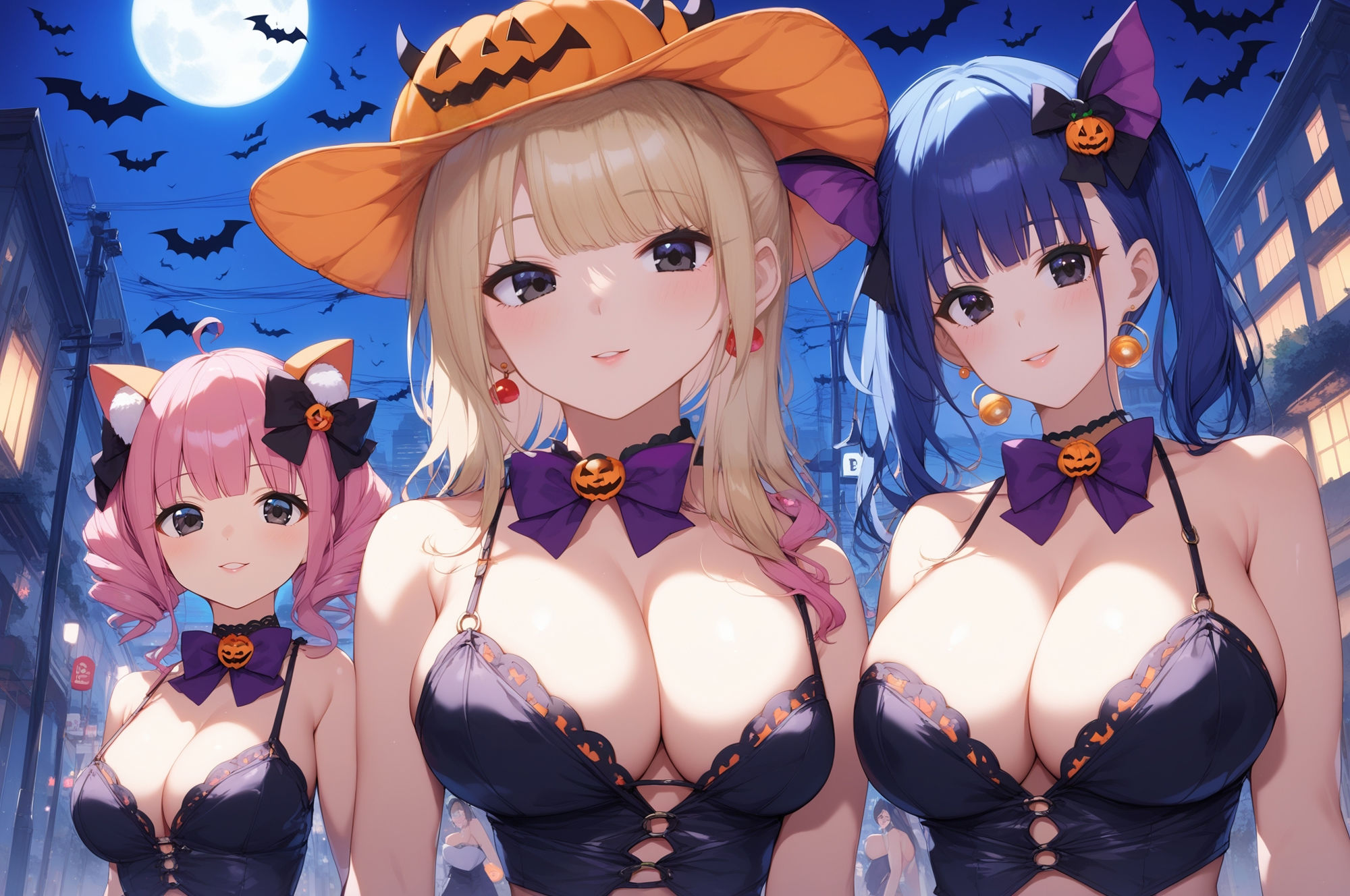 ハロウィンでナンパしたギャルたちと乱交パーティー1