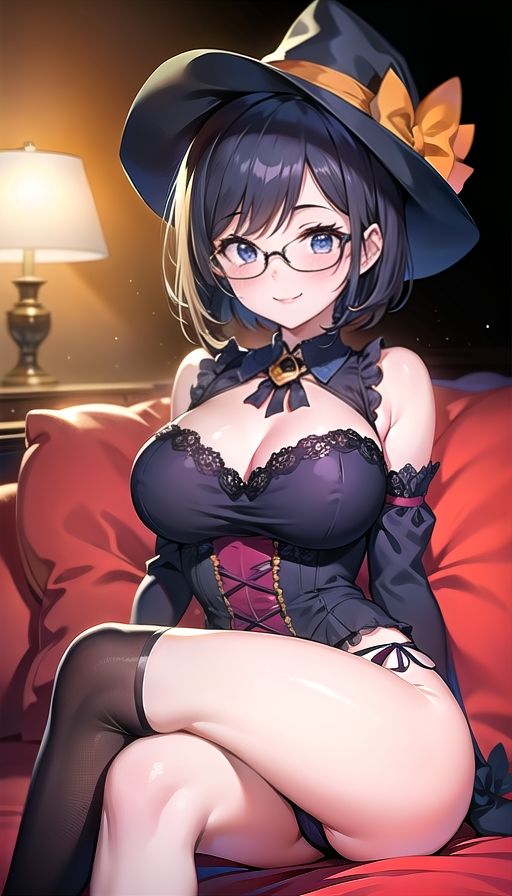 黒髪巨乳美人ハロウィン 画像2