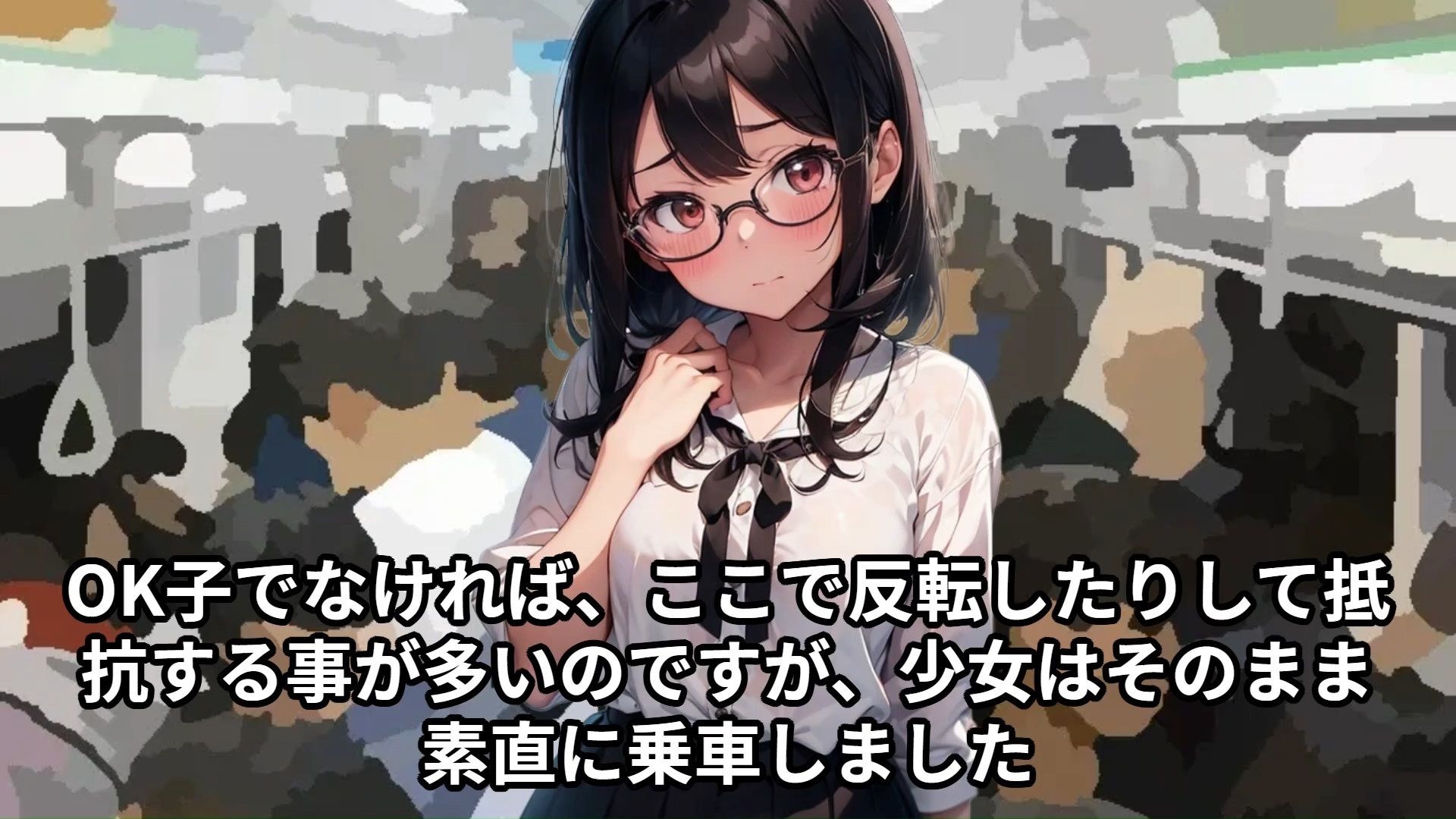 【J〇痴●体験告白】満員電車でおとなしい●●●○○を友達の前でイかせまくった話3