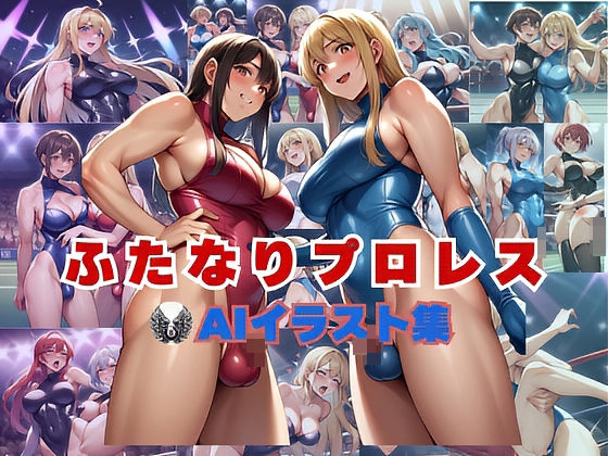 ふたなり女性のプロレスがテーマのイラスト集です【ふたなりプロレス】